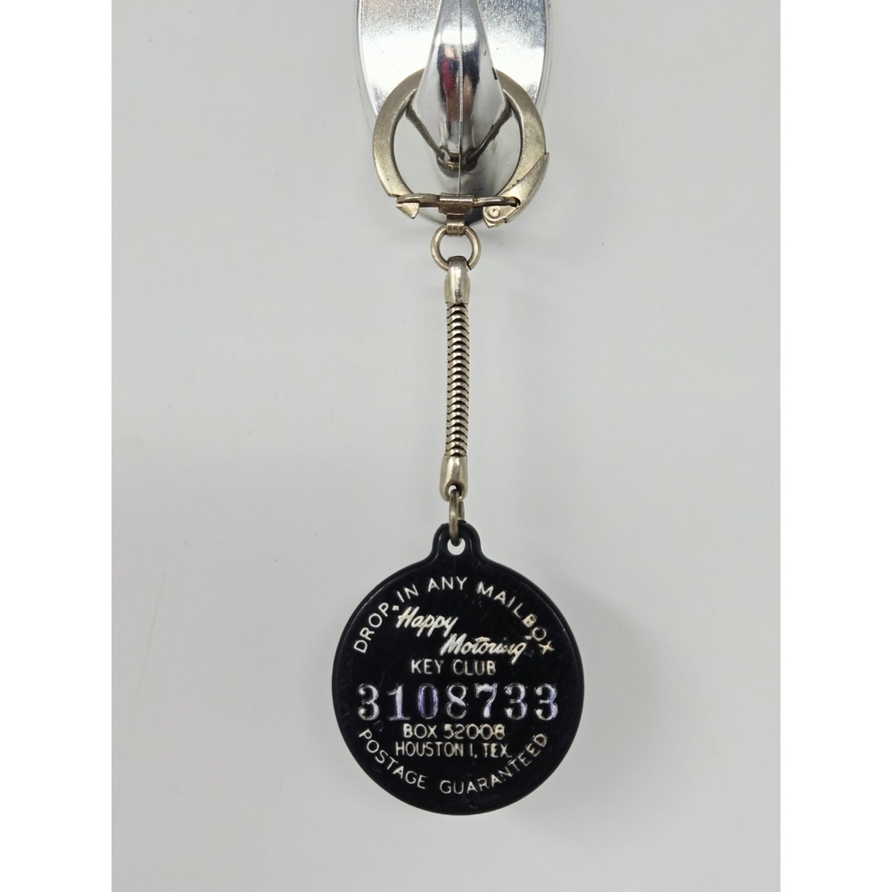 Vintage Original Esso Happy Motoring Key Club Keychain Houston Texas